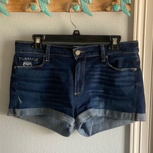 PAIGE Jimmy Jimmy Cuffed Shorts Dark Wash Jean Shorts
